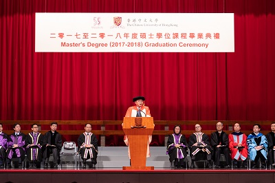 The Guest of Honour, Prof. Henry Wong, gave an insipring adress to the graduates.